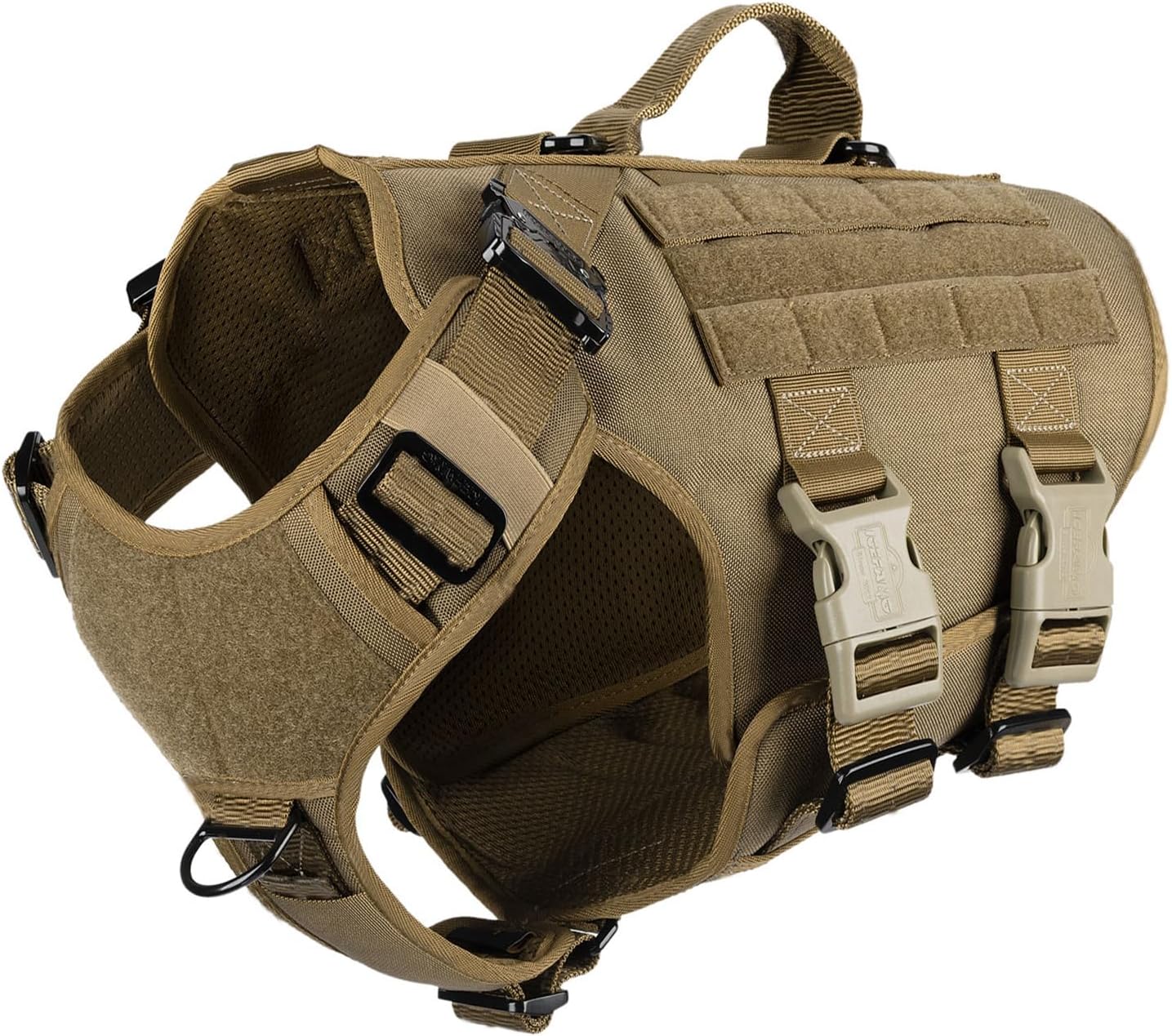 ICEFANG No Pull Tactical Dog Harness for Large Dogs,Adjustable Dog Vest