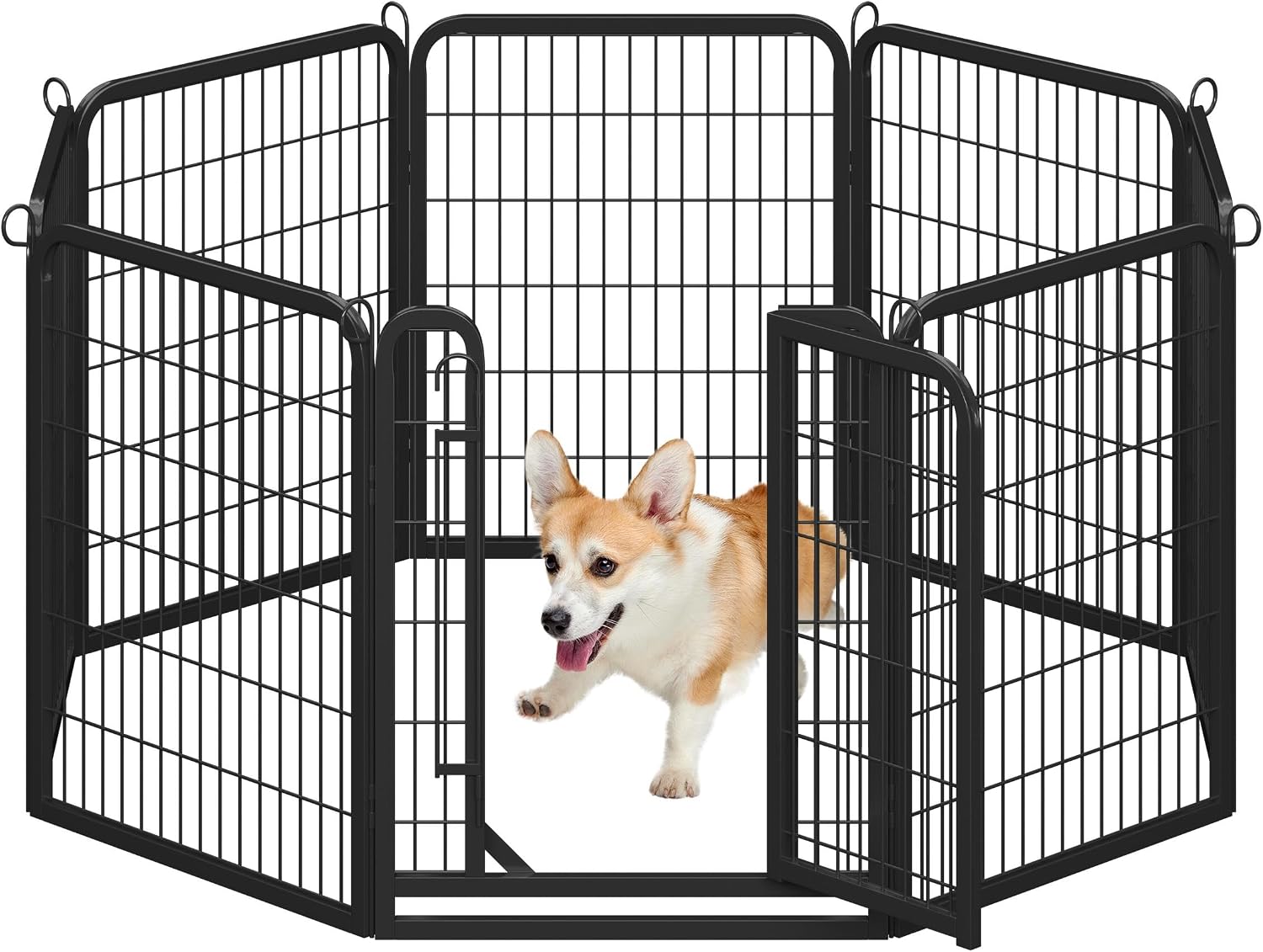 Yaheetech Dog Playpen 32in 8 Panels Pet Fence for Indoor Yard RV Camping