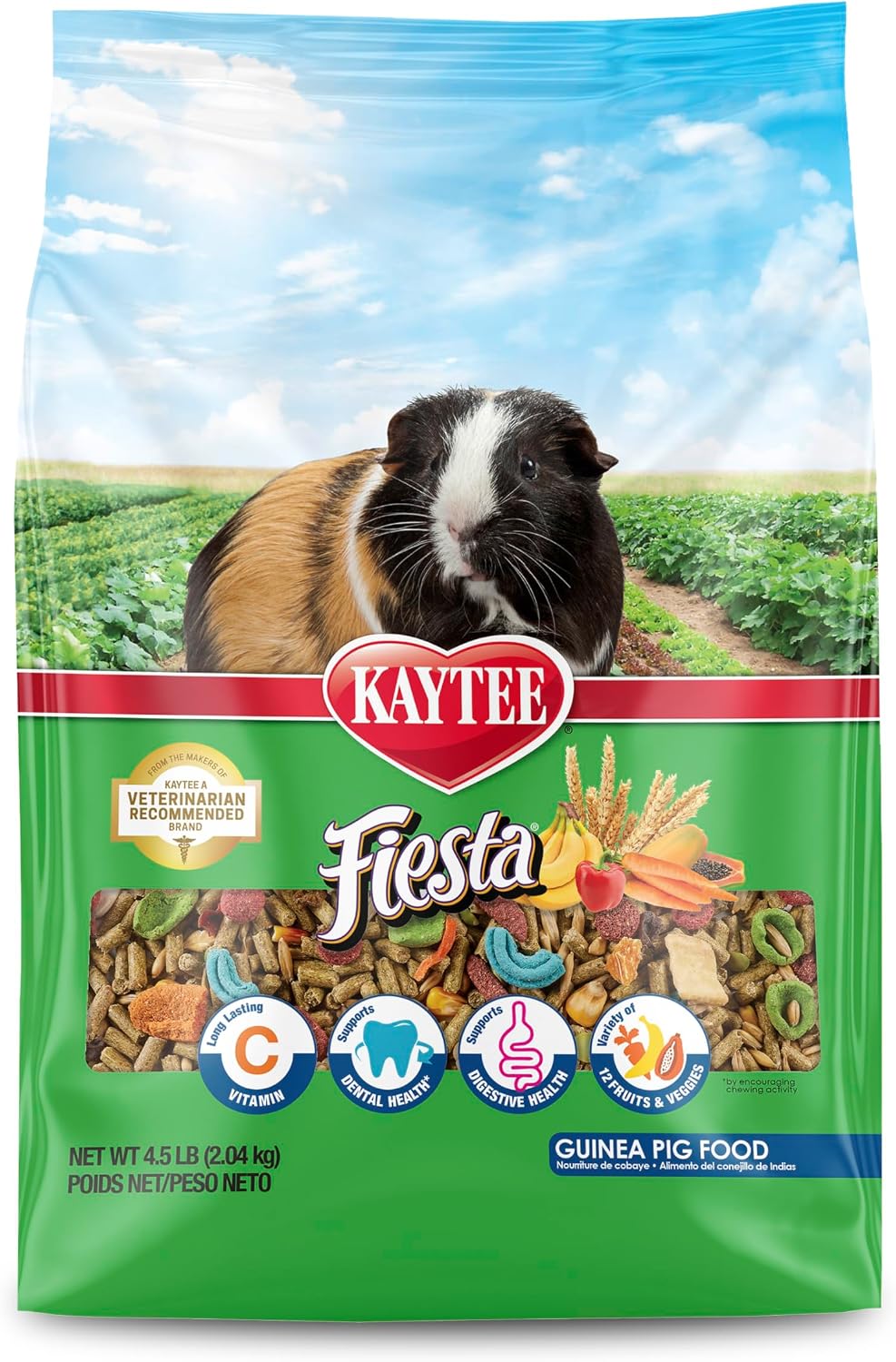 Kaytee Fiesta Guinea Pig Food, Nutritious Blend, 4.5 Pounds