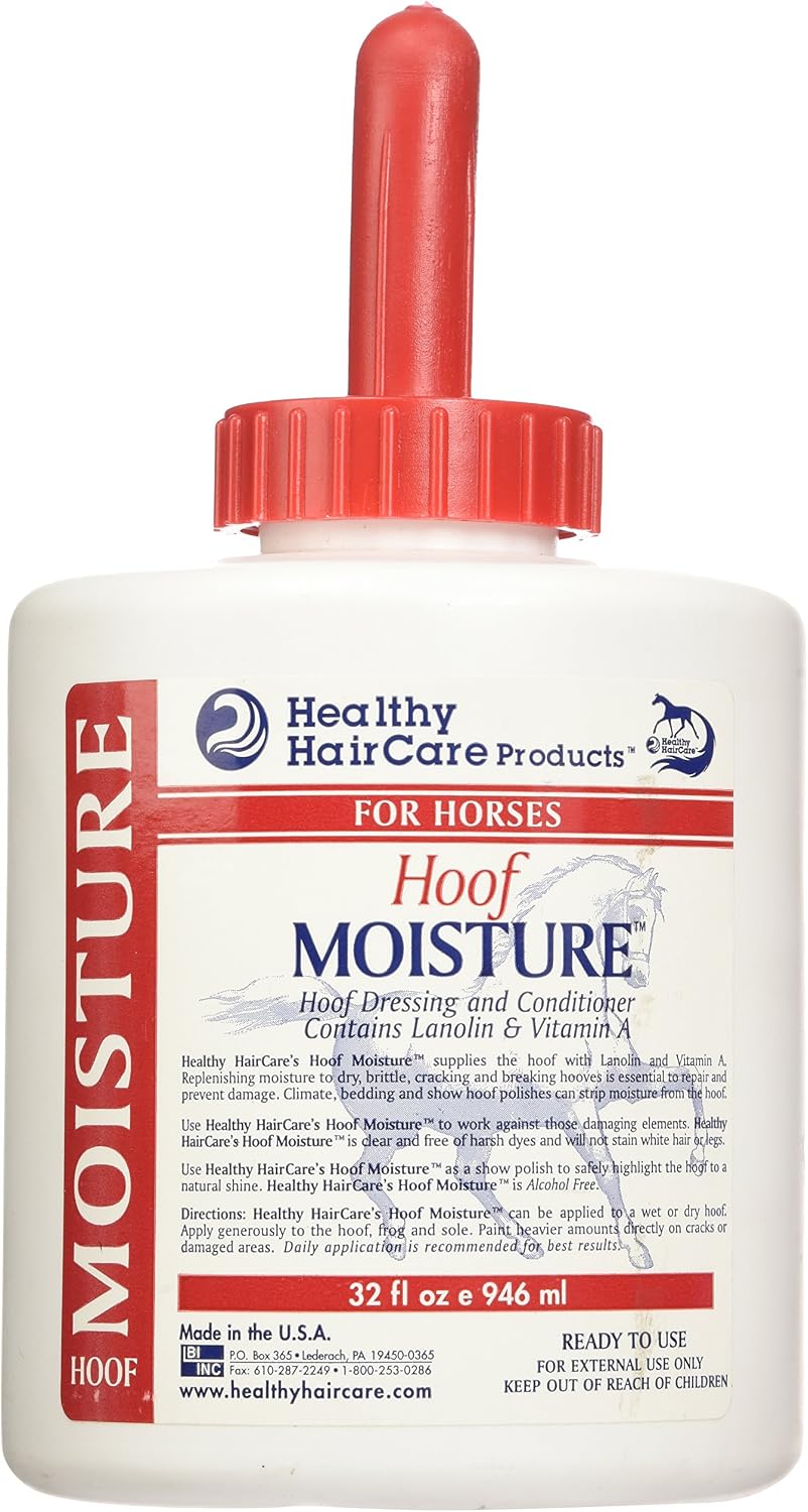Healthy Haircare Brush Can Hoof Moisture Nutritional Supplements, 32 oz.