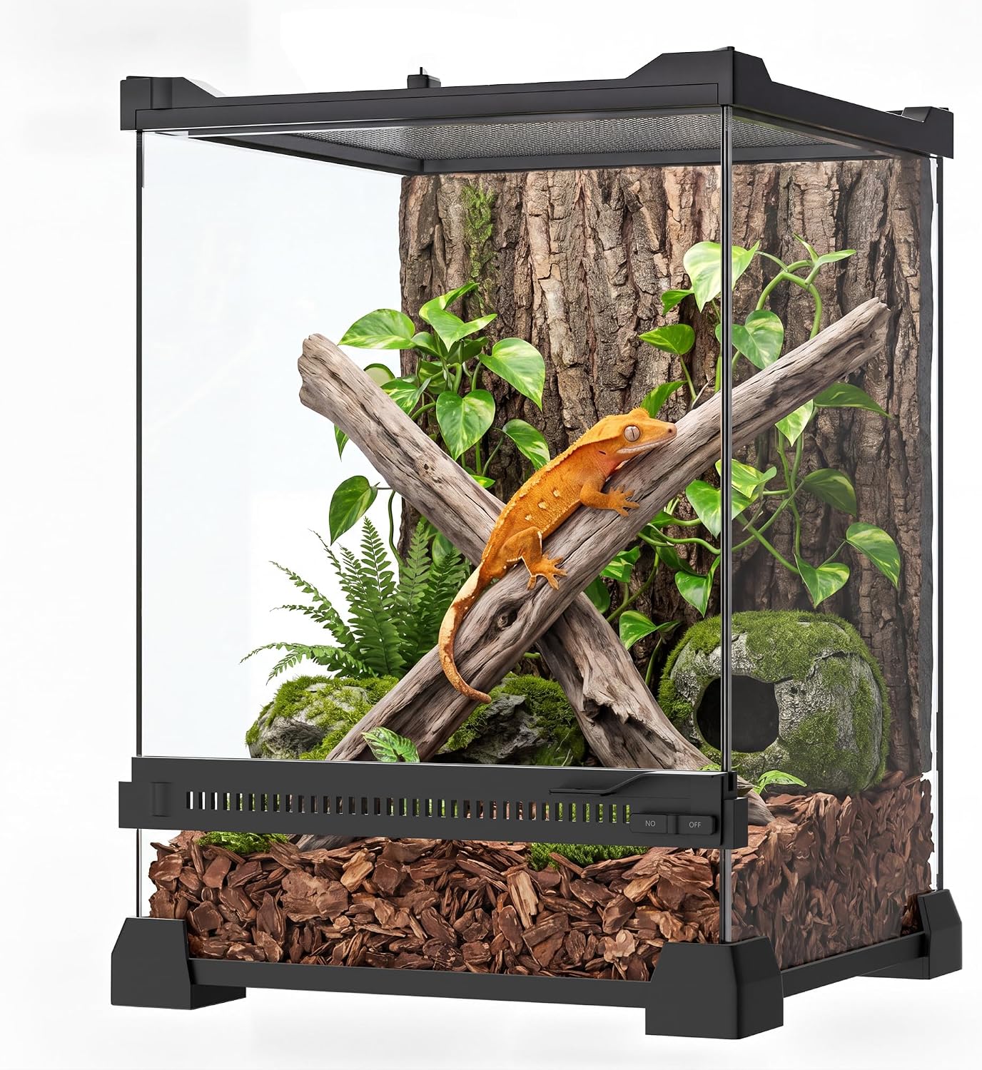 6 Gallon Fully Assembled Glass Reptile Enclosure,10″x 10″ x 14″
