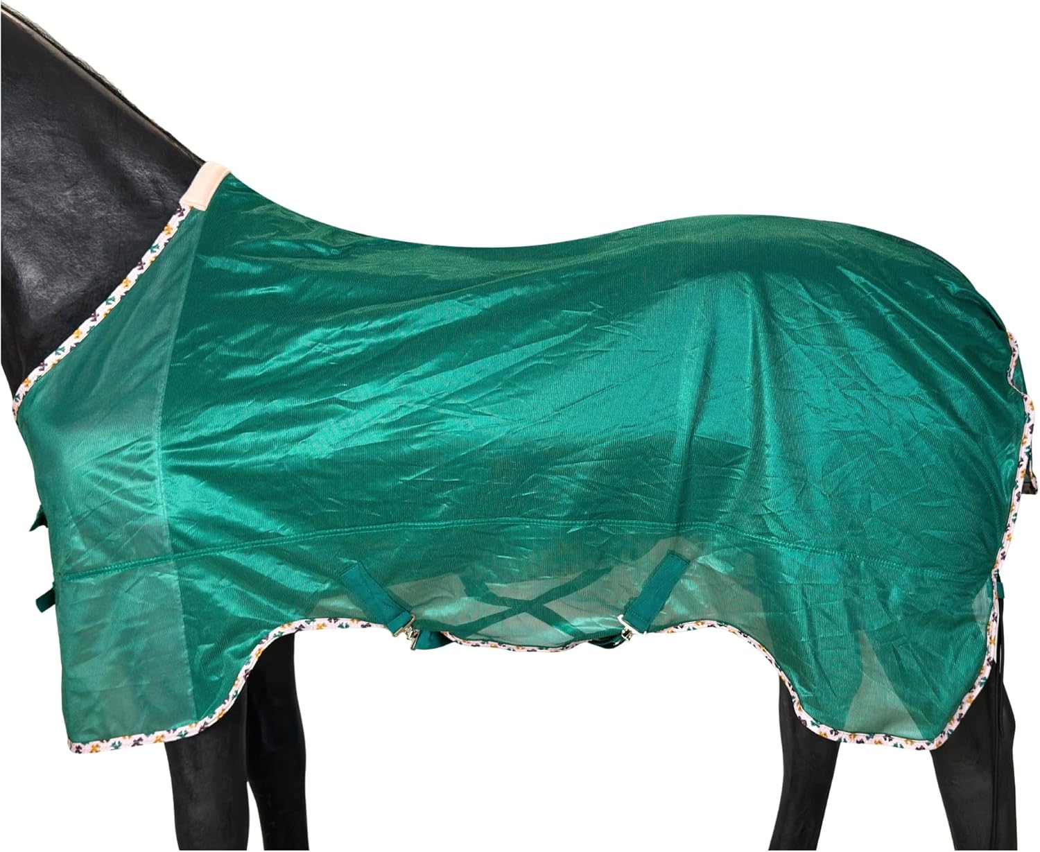 BARN & STABLE Breathable and UV Protective Tear-Resistant Mesh Horse Fly Sheet Comfy Equine Summer Sheet with Removable Web Leg Straps