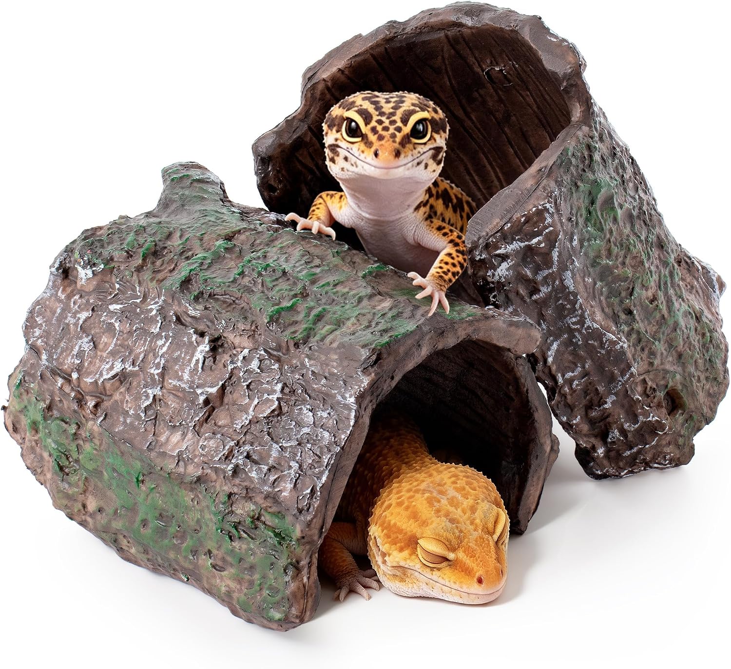 Mygeromon Reptile Hides Leopard Gecko Hideout Resin Caves Tank Accessories