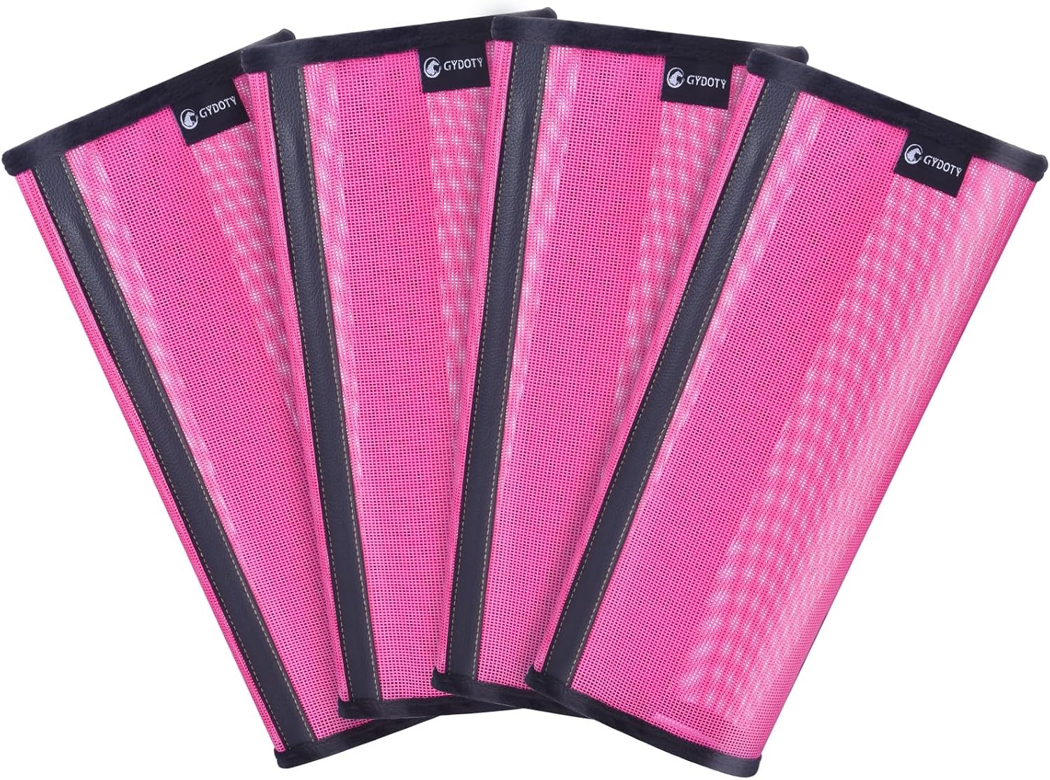 Horse Fly Boots Set of 4, Breathable Mesh Protectores para Caballos, Indoor & Outdoor UV Protective Leg Boots for Turnout, Lightweight Fly Protection for Horse Legs（Medium, Pink