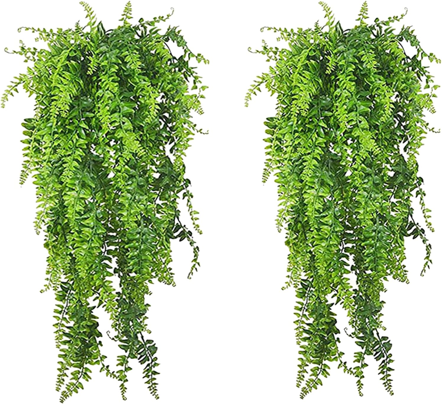 kathson Reptile Plants for Bearded Dragon Tank Accessories,Terrarium Hanging Plants Decor Artificial Bendable Climbing Vines Long Jungle Climbing Vine Decoration for Chameleon Lizards Gecko (2 PCS)
