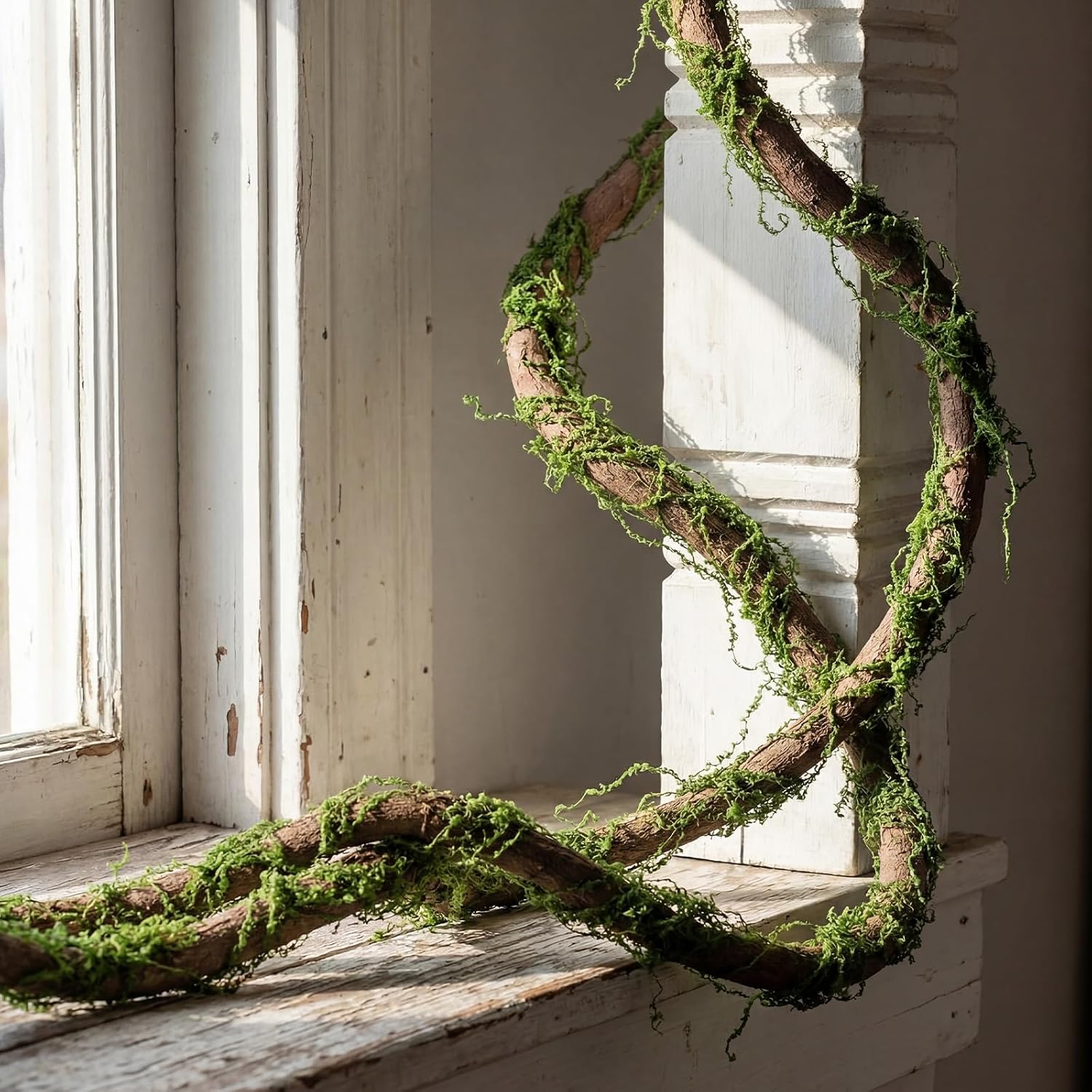 Janinka 2 Pcs 118in Large Bendable Artificial Tree Branches with Moss