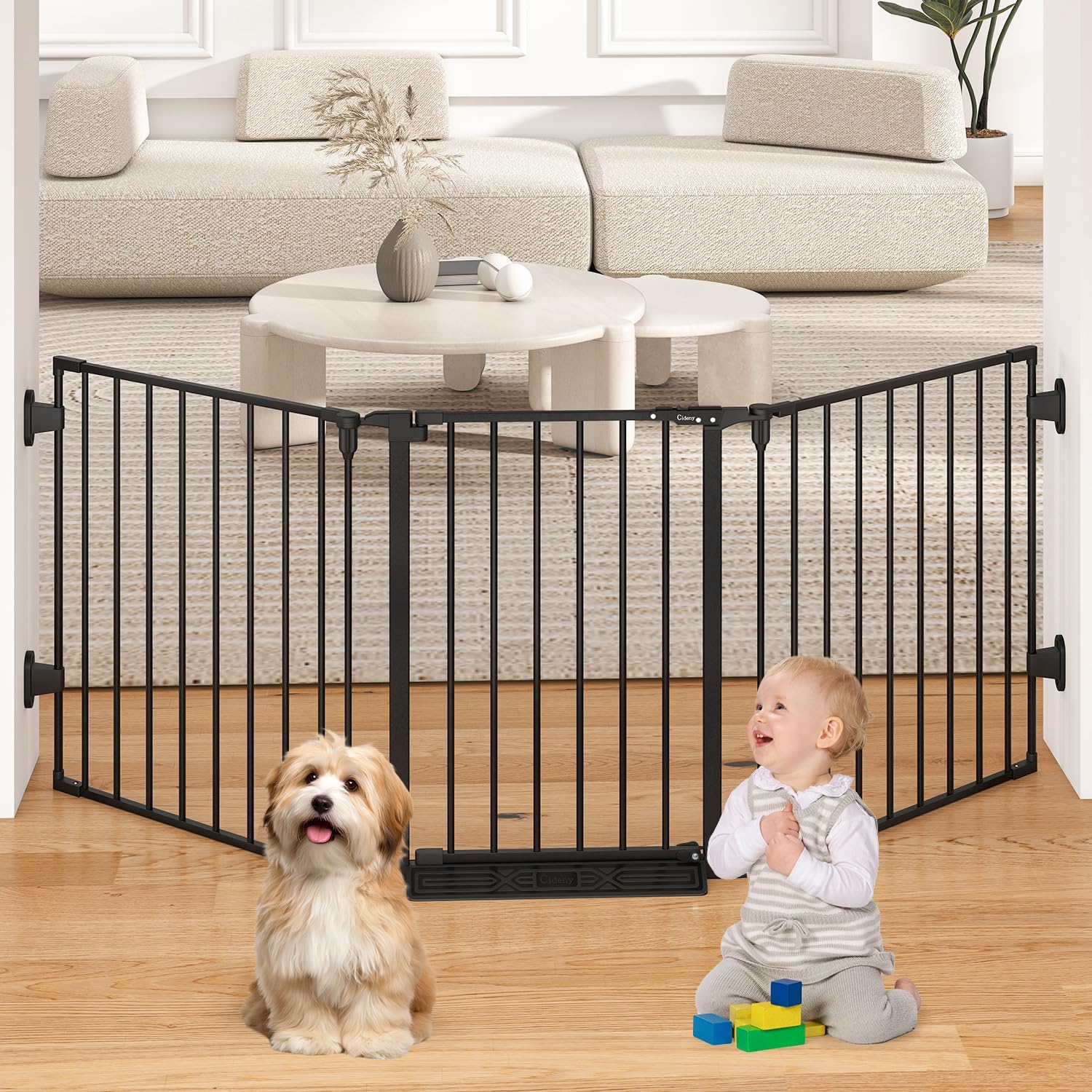 29.4-78″ Extra Wide Baby Gate, Long Dog Gates Indoor for Stairs