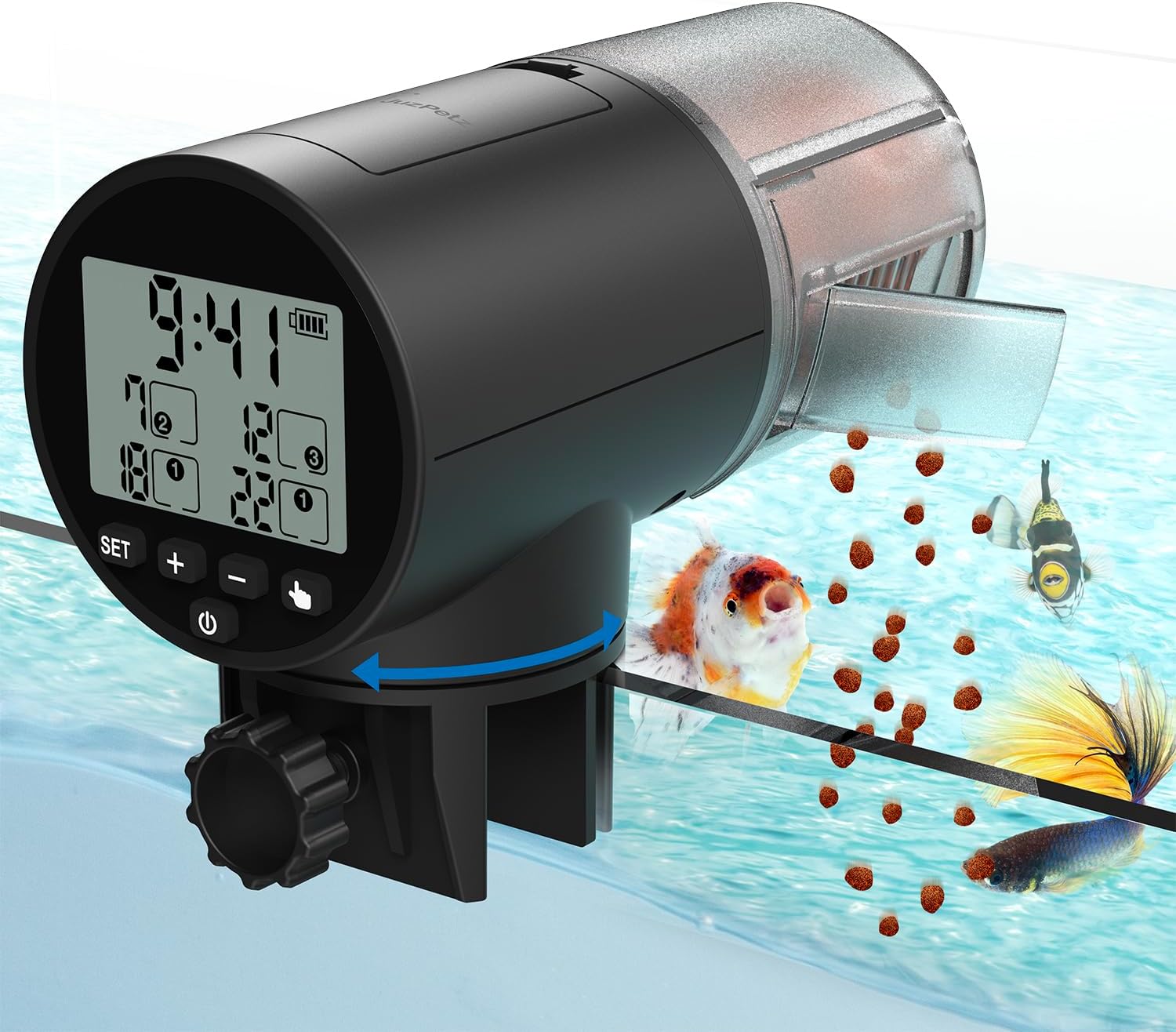 Automatic Fish Feeder Dispenser for Aquarium, 200ml Large Capacity