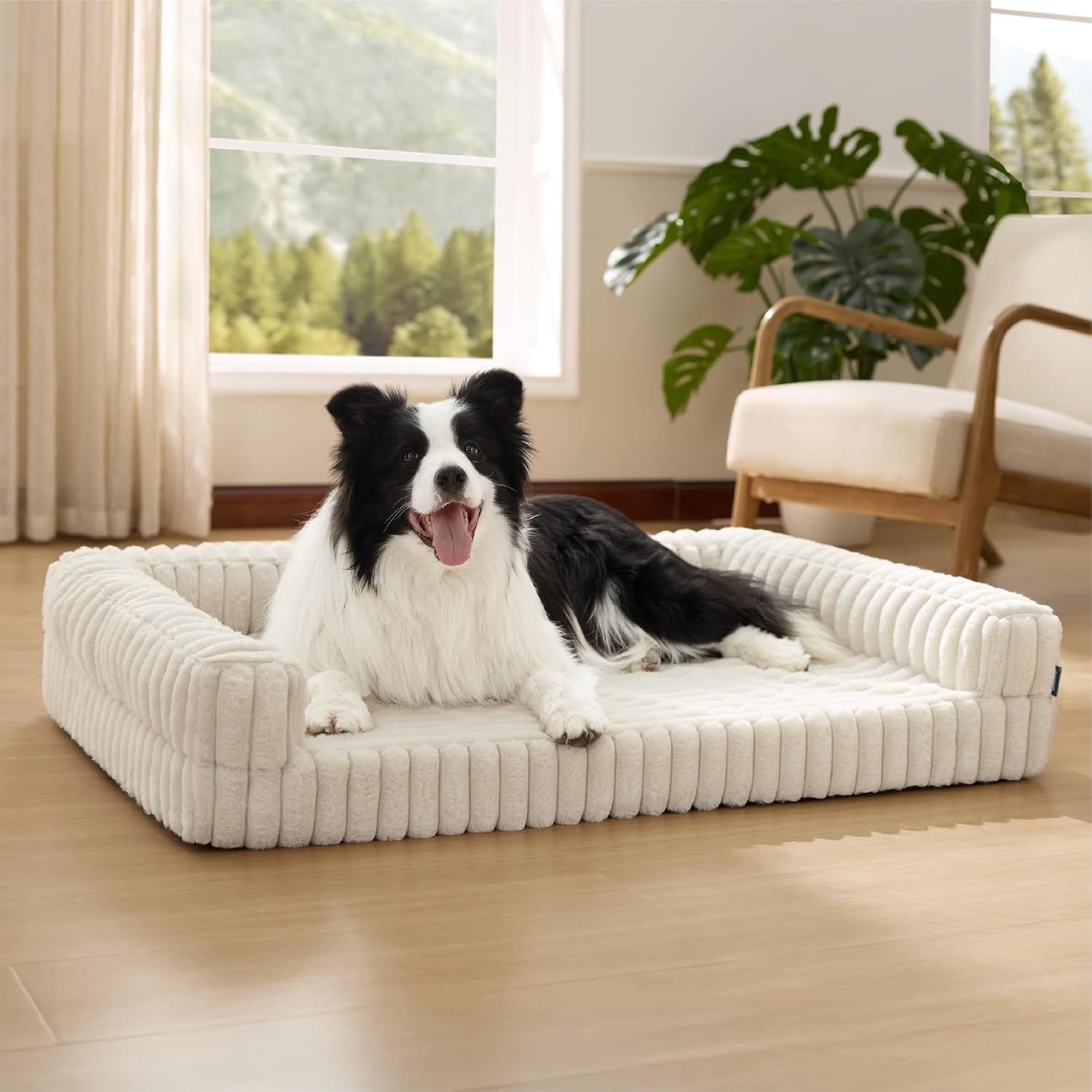 Bedsure ComfyFleece® Memory Foam Orthopedic Dog Beds Large Sized Dog 35″