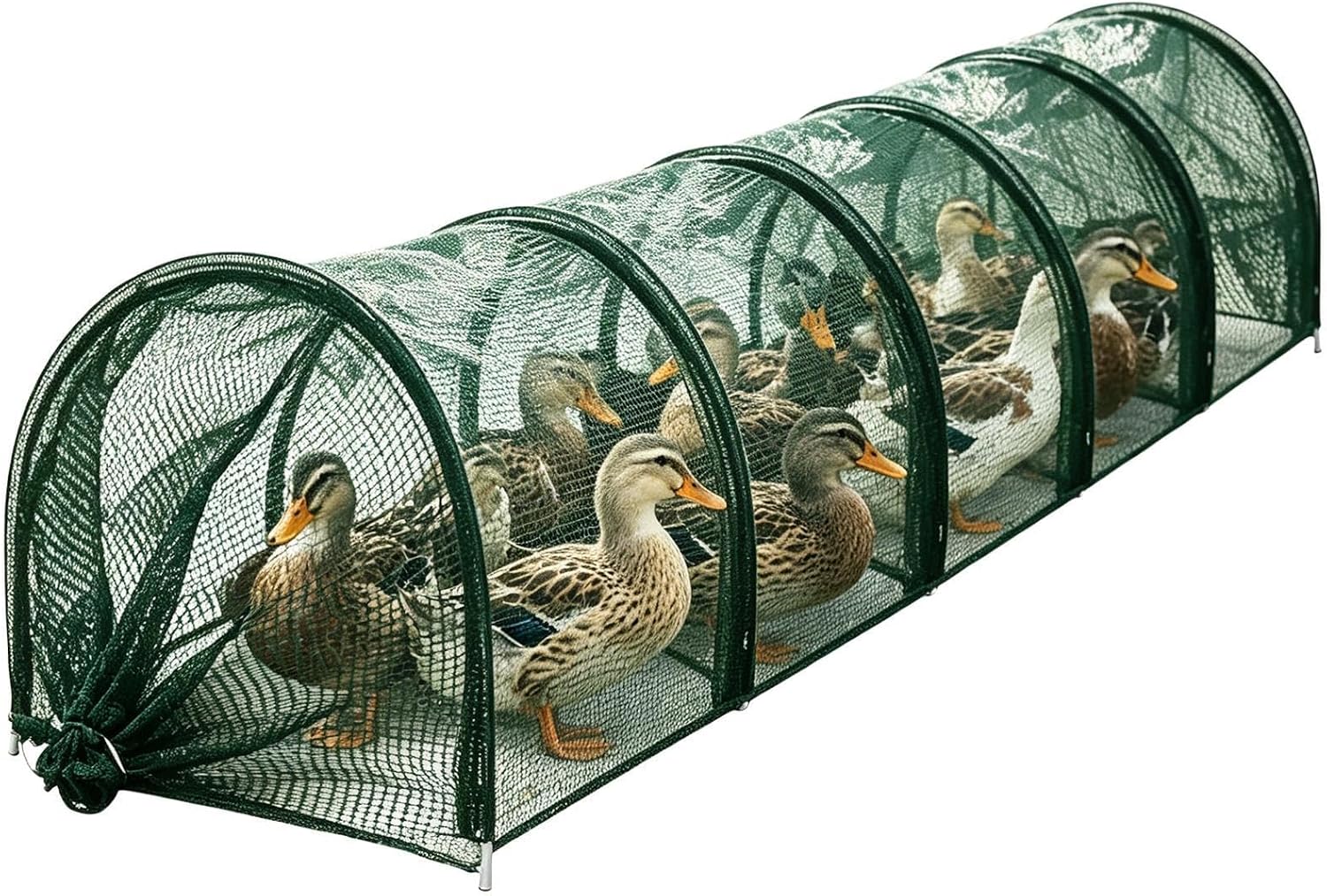 Chicken Tunnel – Outdoor Metal Coop | Foldable Long Quick Installation Flexible | Swing Enclosure with Ball Cage | Yard Outside Chicken Tunnels | for Ducks Geese Rabbits Small Pets Chicks Quail