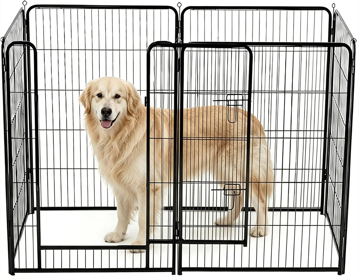 NEWBULIG Dog Playpen Indoor 6 Panels 40 Inch, Metal Outdoor Dog Fence Pen