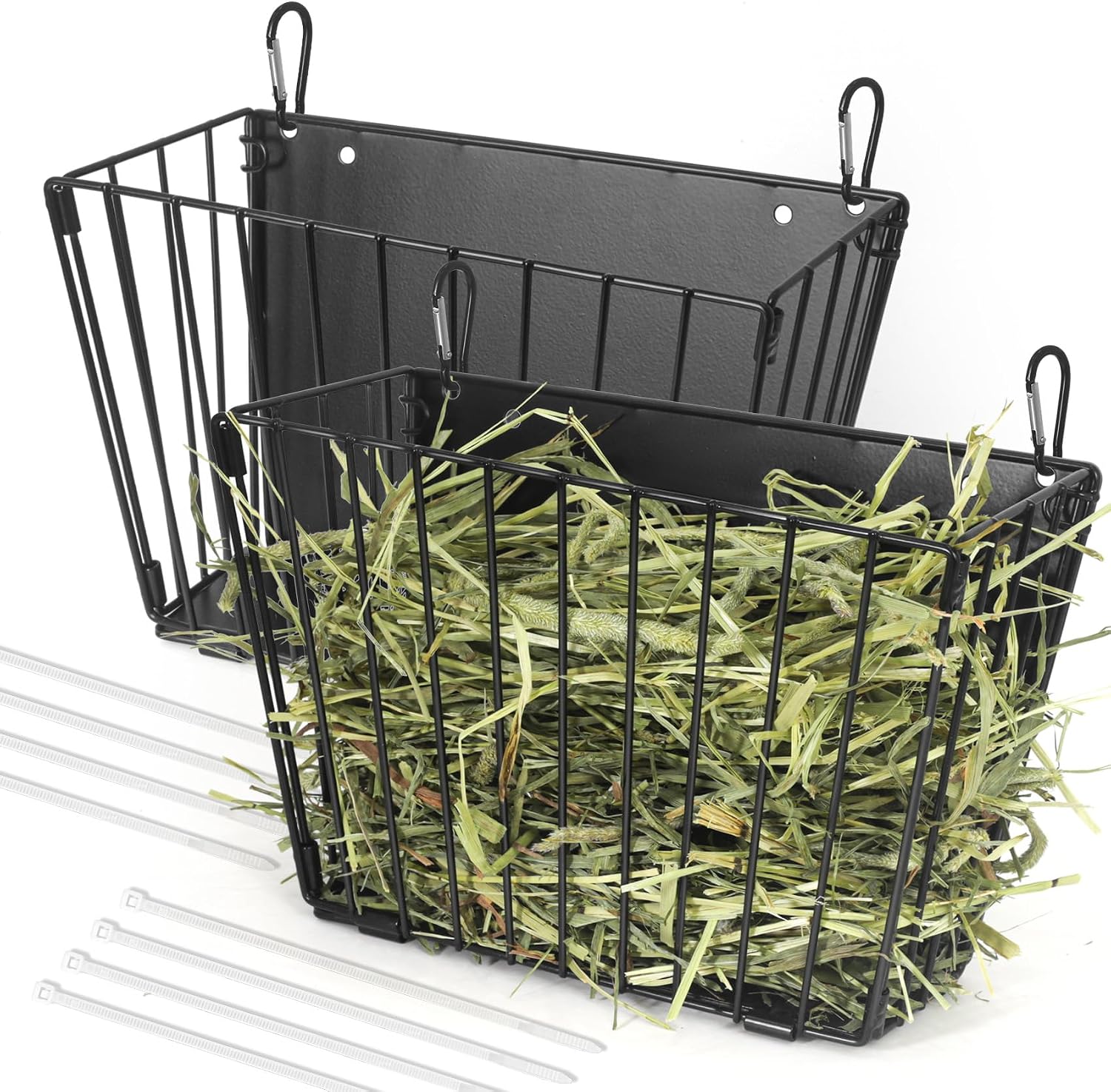 Rabbit Hay Feeder – Guinea Pig Hay Feeder – X-Large Metal Frame Bunny Hay Holder, 9.7×4.7×6.6 inch Guinea Pig Hay Holder for Bunny, Guinea Pigs, Chinchillas, Small Animals (2 Pack)