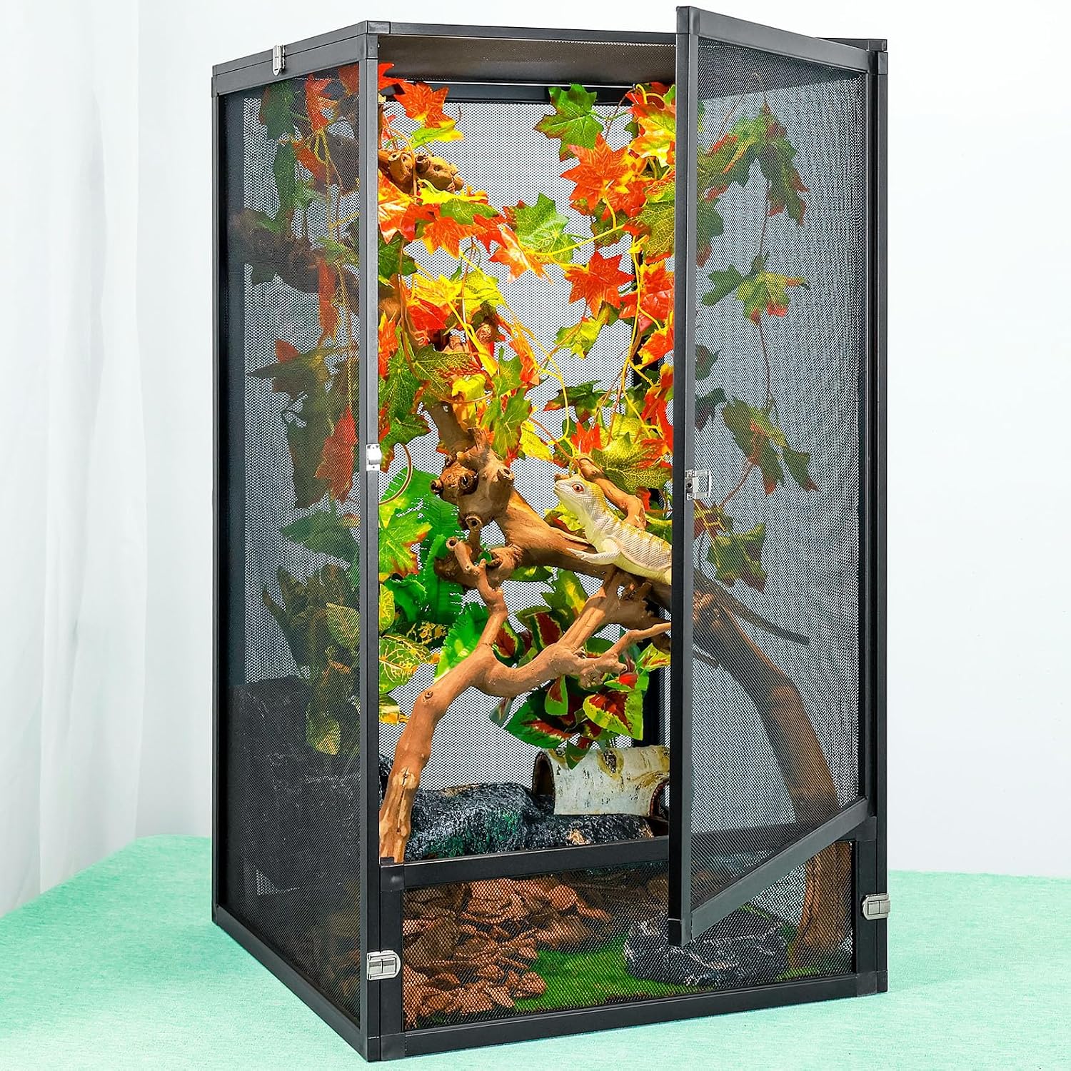 45 Gal Foldable Reptile Terrarium for Gecko & Dragon