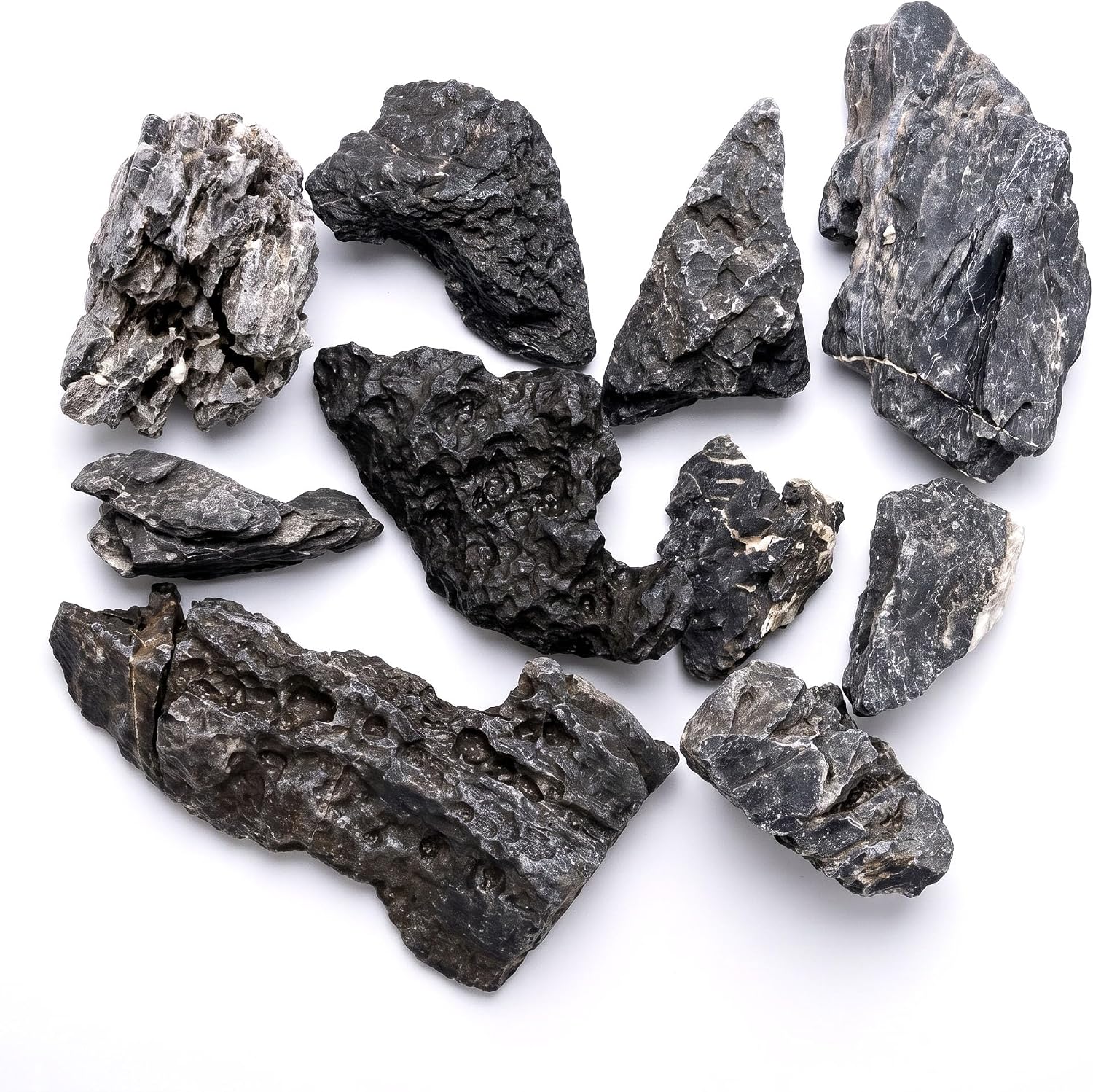 Seiryu Stone Aquascaping Rocks, 1 lb (2-4″), Aquarium Stone Set