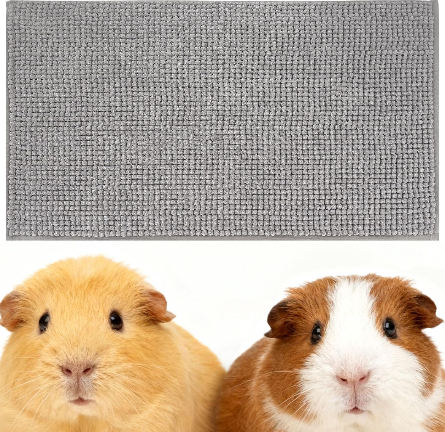 Mygeromon Guinea Pig Mat Cage Liner Fleece Bedding Washable (Grey)