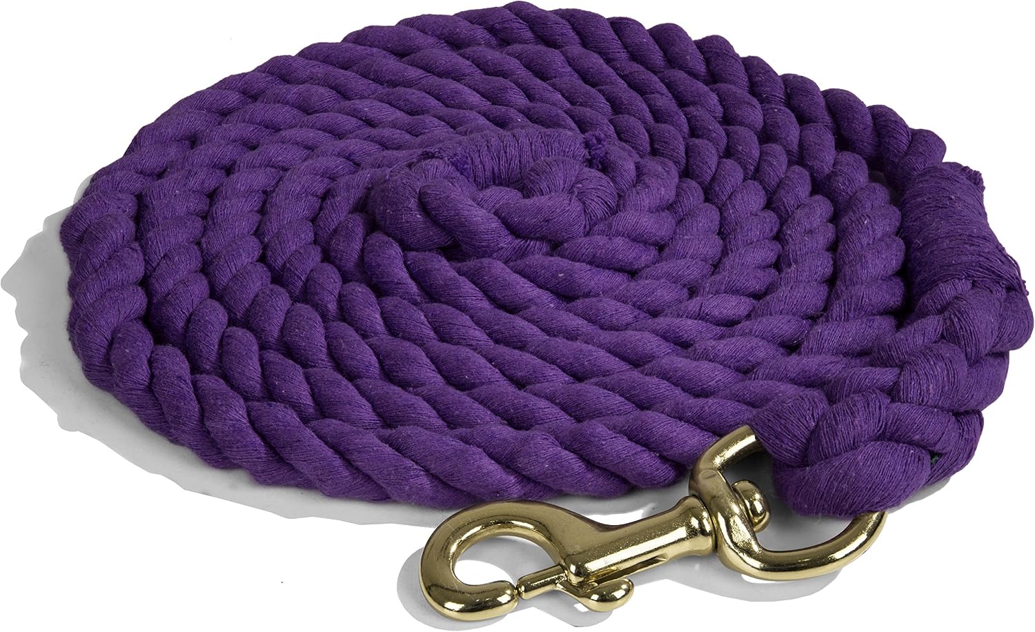 Intrepid International Horse Tack – Heavy Duty Cotton Rope Lead Ropes for Horses, with Durable Brass Trigger Snap, Attaches to Halter or Harness, Soft and Comfortable Grip – 10 Feet
