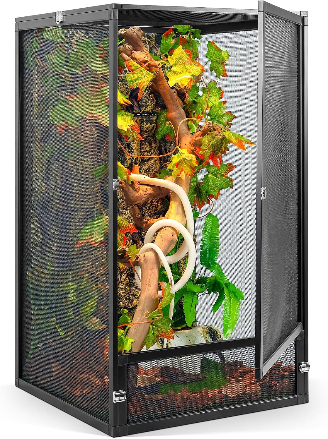 RunDuck Foldable Reptile Terrarium Kit, 45 Gallon 32″x18″x18″
