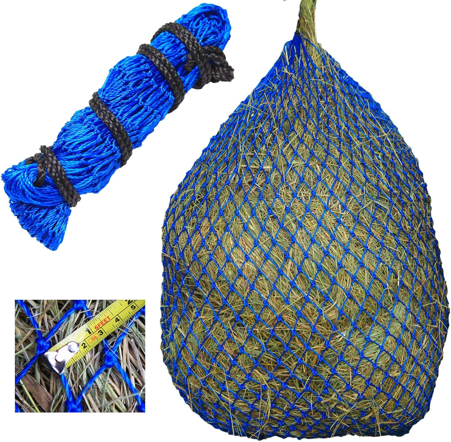 T TEKE Ultra Slow Hay Feeder hay nets, 1″ Holes, Hay Bags for Horse, Goats